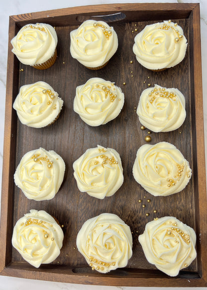 Dozen Rose Swirl Cupcakes