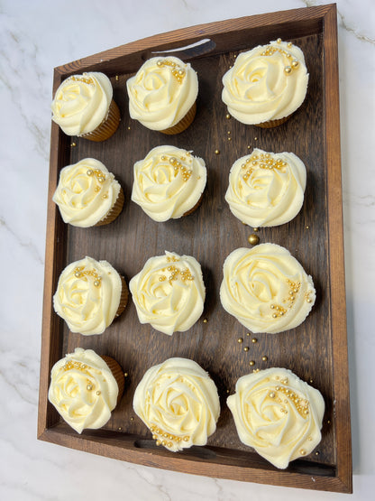 Dozen Rose Swirl Cupcakes