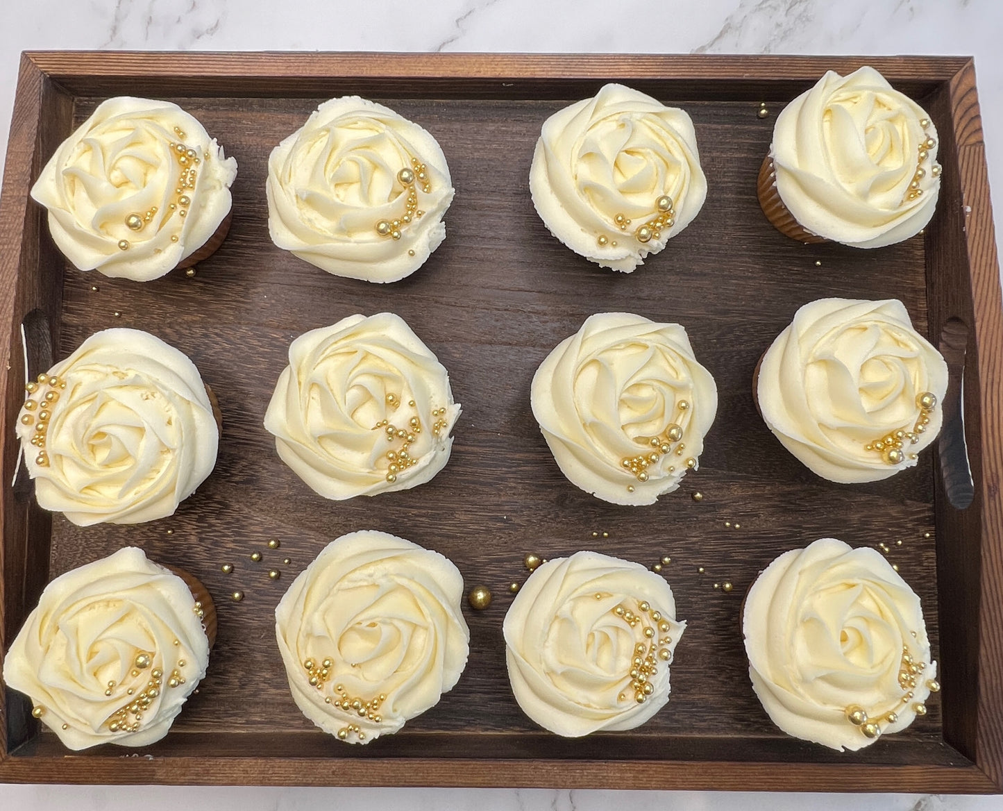 Dozen Rose Swirl Cupcakes