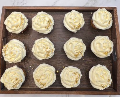 Dozen Rose Swirl Cupcakes
